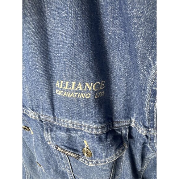 Denver Hayes Denim Jacket 44 Corduroy Collar Blanket Lined Vintage Workwear - Picture 2 of 9